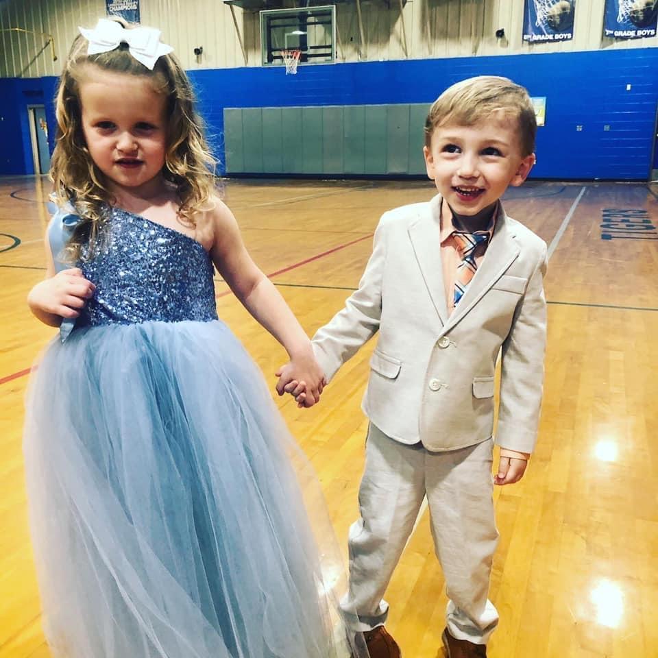 PreK boy and girl ready for Beauty Revue